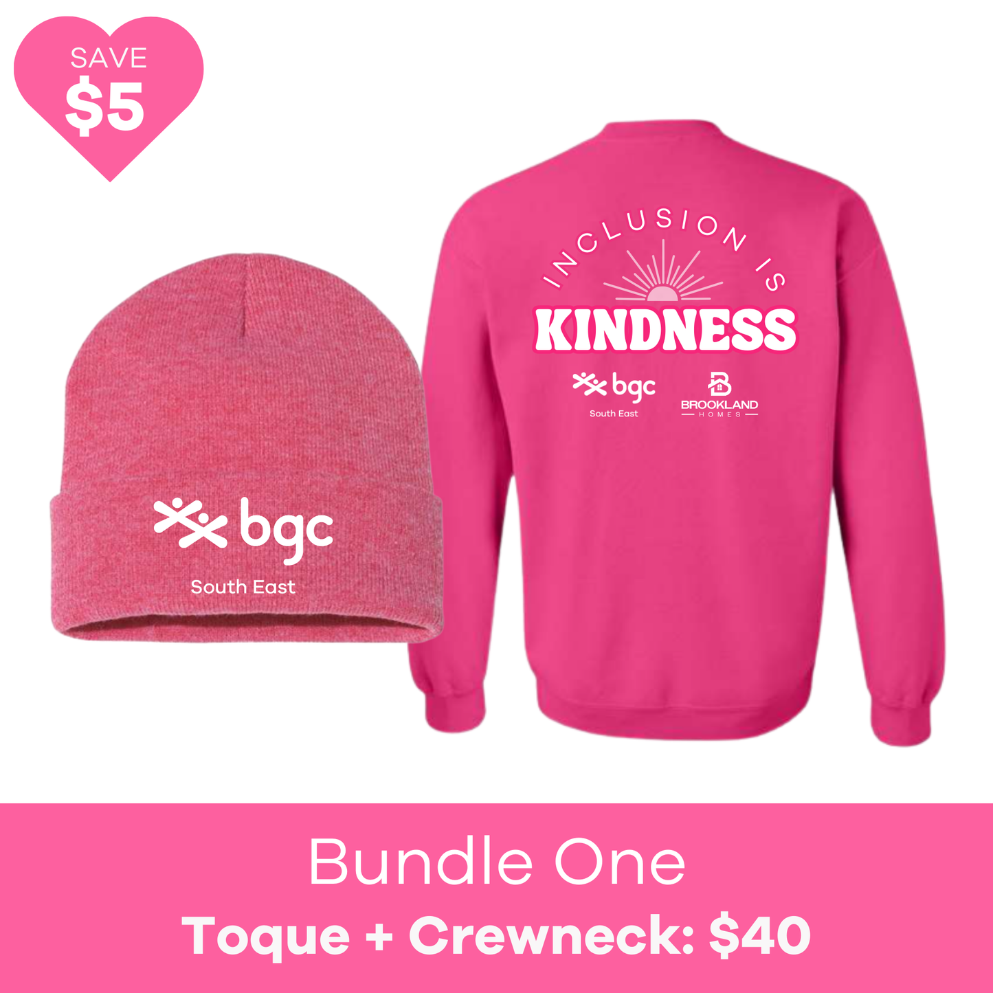 2026 Pink Shirt Day - Crewneck and Toque Bundle